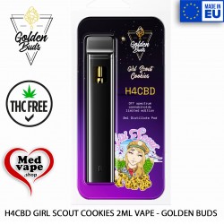 H4CBD VAPE (96%) GIRL SCOUT COOKIE 2ml - GOLDEN BUDS MEDVAPE THC WEED